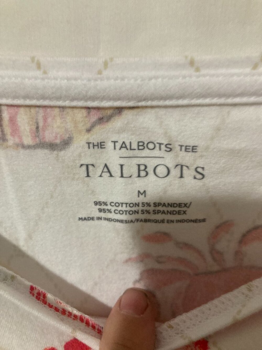 Talbots Women M Tee Shirt Sealife Print Summer Beach Cotton White Colorful - Picture 3 of 7